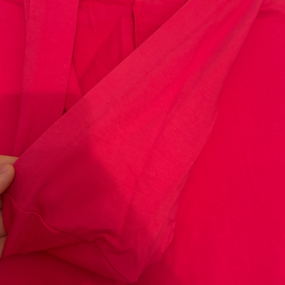 D&co Reach Vibrant Pink Short Sleeve resortwear pool beach swim cover‎ up, LP - Picture 6 of 8